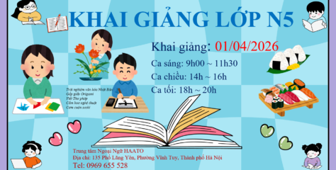 KHÓA HỌC TIẾNG NHẬT N5 TẠI HÀ NỘI – LỘ TRÌNH CHO NGƯỜI MỚI BẮT ĐẦU TẠI TRUNG TÂM HAATO